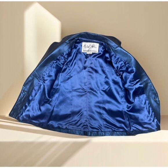 Michael Hoban North Beach Authentic Vintage Women’s Leather Blazer Jacket 1980’s - Picture 3 of 12